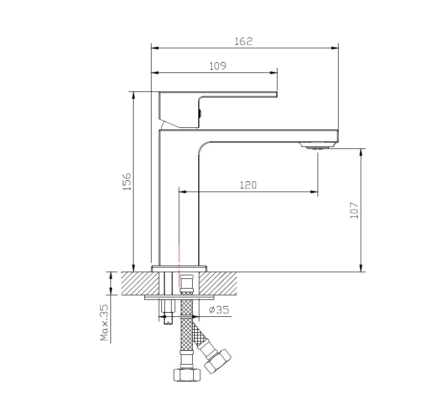 Смеситель для раковины DQ Dortmund мат.золото (DA1712107) - фото 7