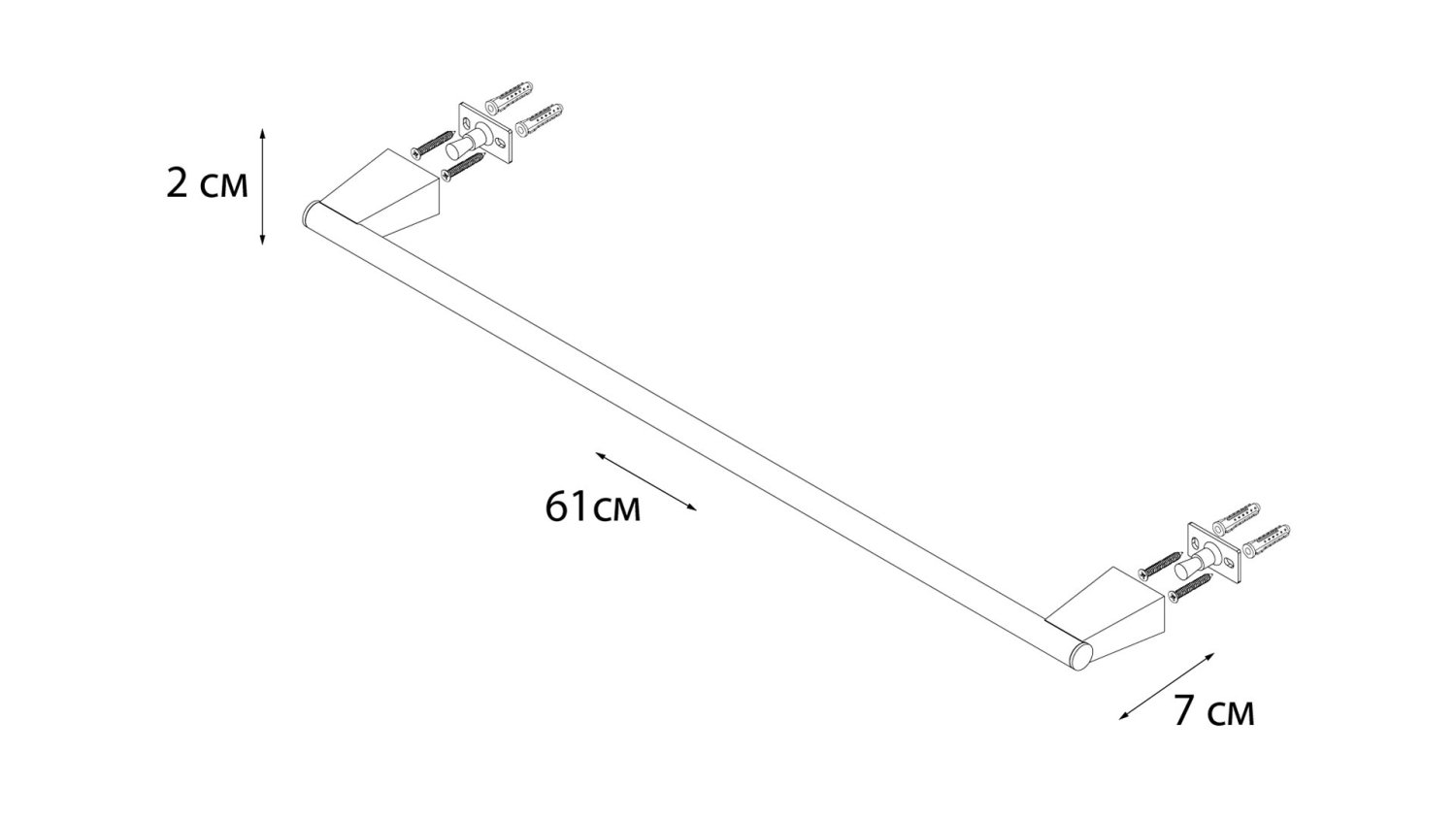 Полотенцедержатель FIXSEN TREND трубчатый (FX-97801) - фото 3