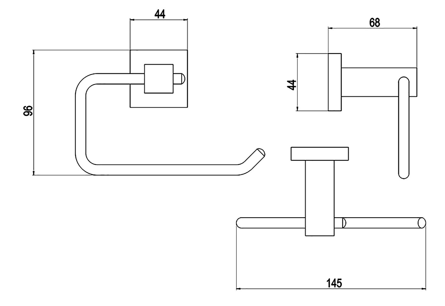 Бумагодержатель Timo Selene (10041/00) - фото 2