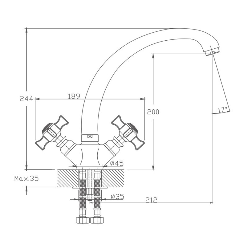 Смеситель для кухни Haiba (HB4724) - фото 2