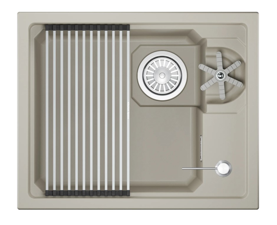 Кухонная мойка GRANULA KITCHEN SPACE RINZER кварц (5505RU, КРЕМАН) - фото 1