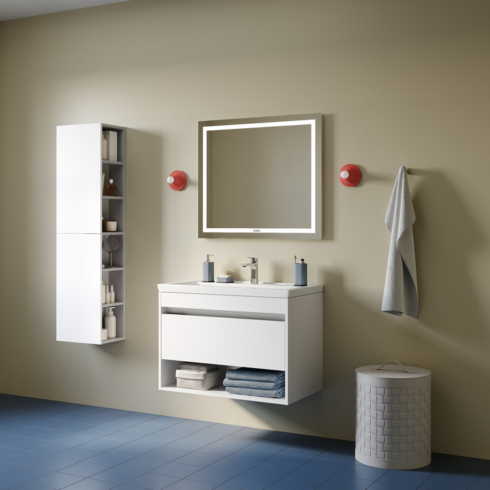 Тумба с умывальником IDDIS Zodiac X подвесная, с нишей, 80 см, белый, подходит умыв. 4078000i28 (ZDX80WNi95K) - фото 4