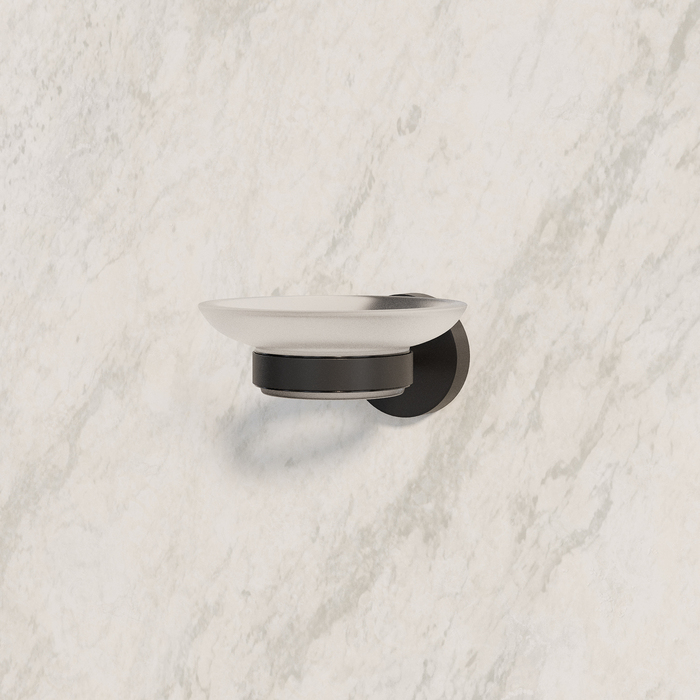 Мыльница, черный матовый, матовое стекло, сплав металлов, Sena, IDDIS, SENSBG0i42 - фото 3