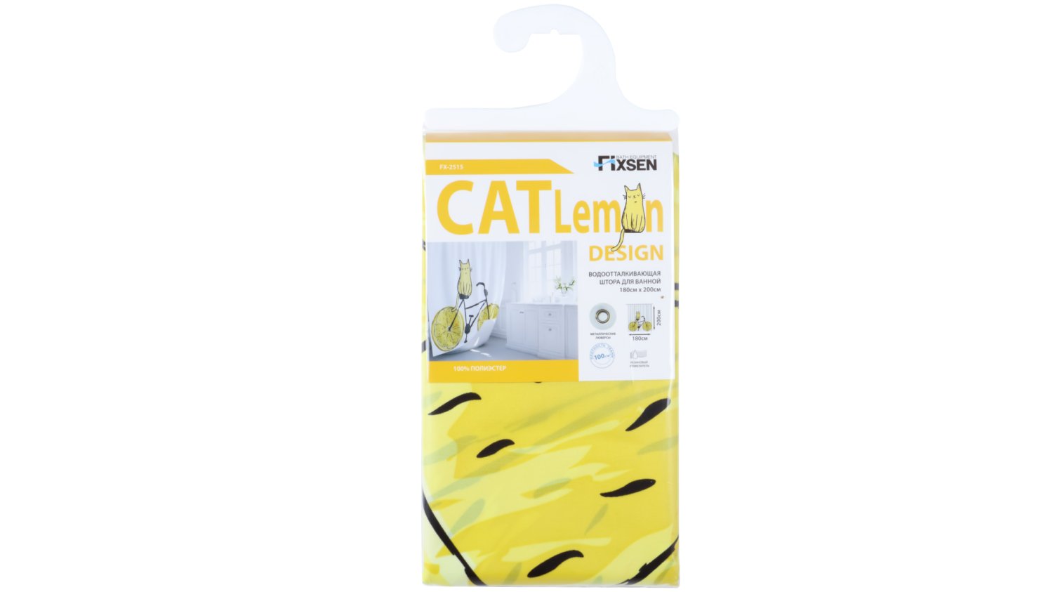 Штора для ванной Fixsen Cat (FX-2515) - фото 3