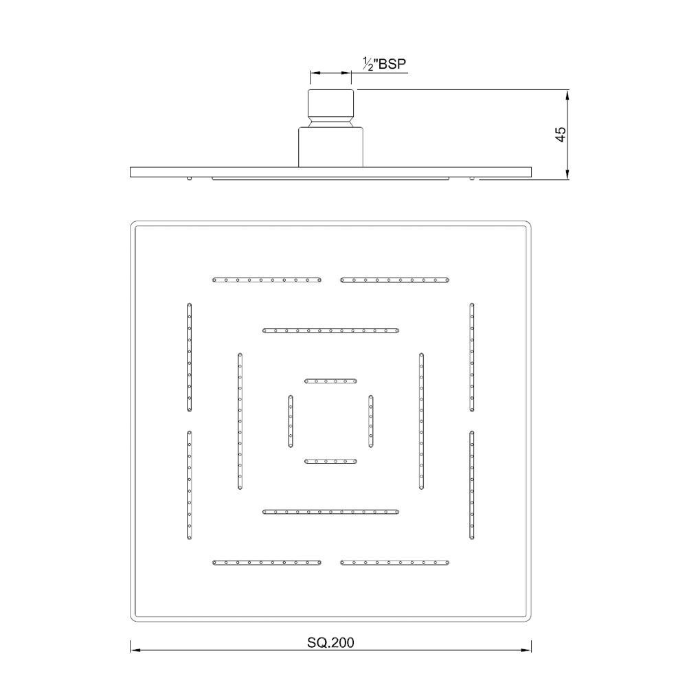 Верхний душ Maze Jaquar (OHS-CHR-1619) - фото 2