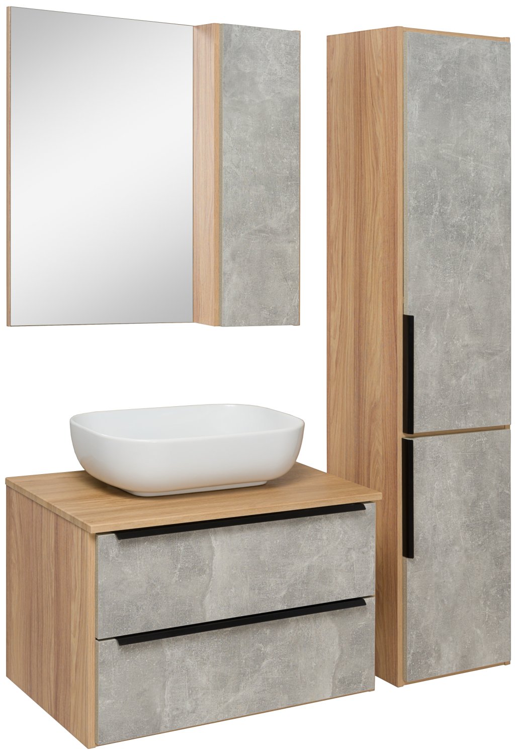 Зеркальный шкаф Runo дуб серый Мальта 70 (00-00001102) - фото 4