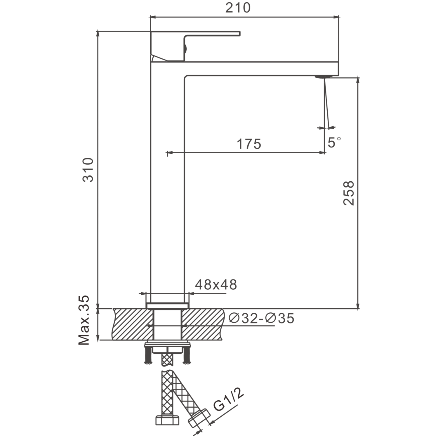 Смеситель для раковины-чаши BELZ (B11613) - фото 2