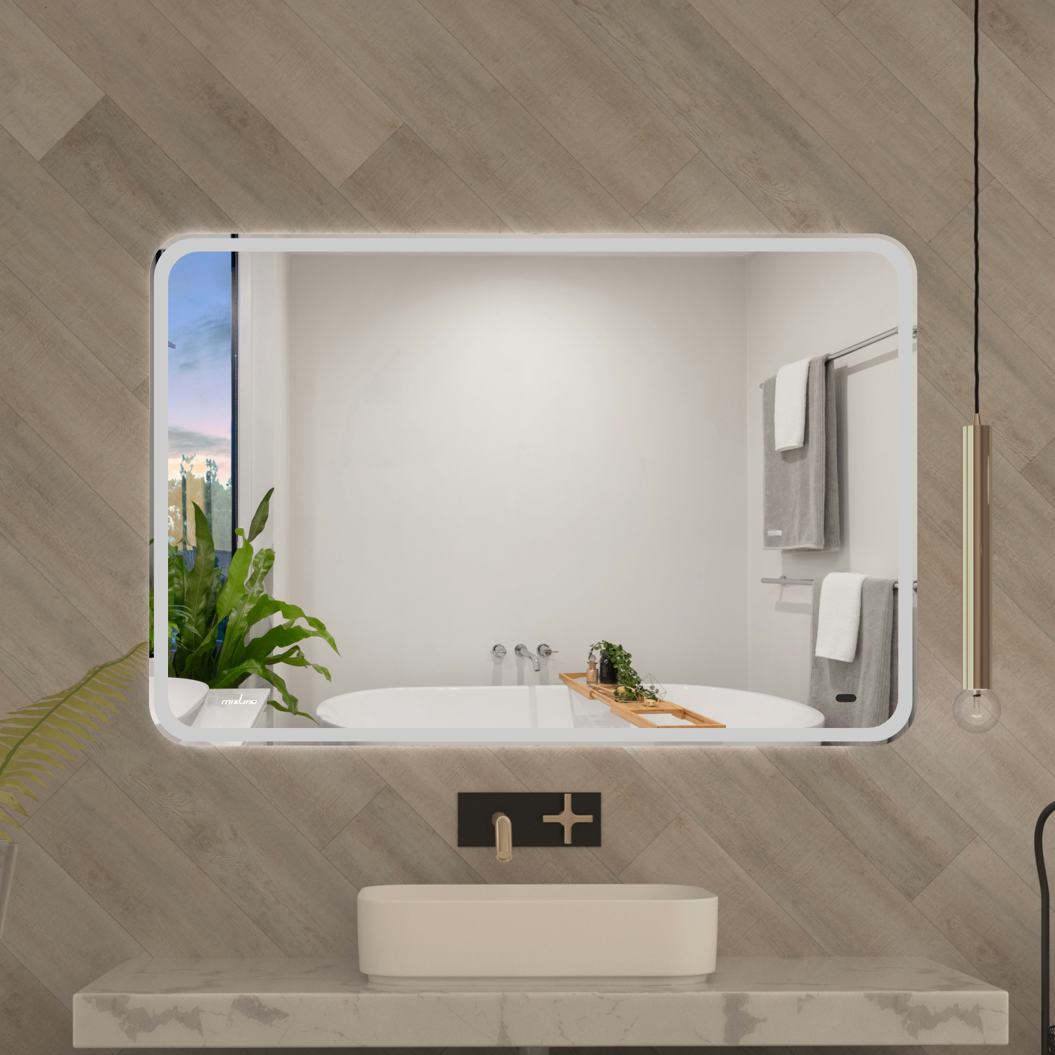 Зеркало MIXLINE "Турин-2" 1200*800 (ШВ) бесконтактный сенсор,светодиодная подсветка+подогрев (555288) Зеркало MIXLINE "Турин-2" 1200*800 (ШВ) бесконтактный сенсор,светодиодная подсветка+подогрев (555288) - фото 3