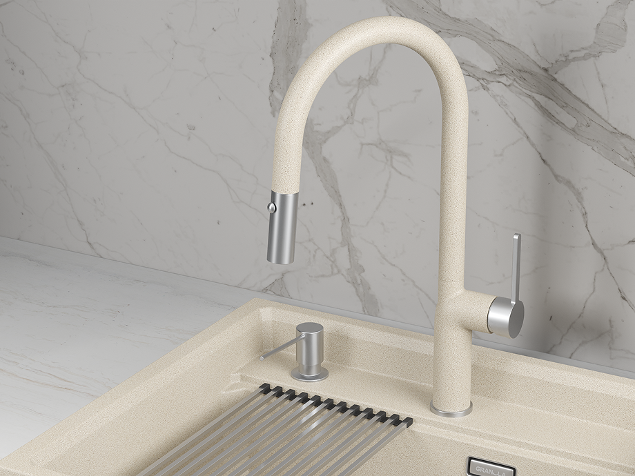 Смеситель для кухни GRANULA (9010, ПИРИТ) - фото 2