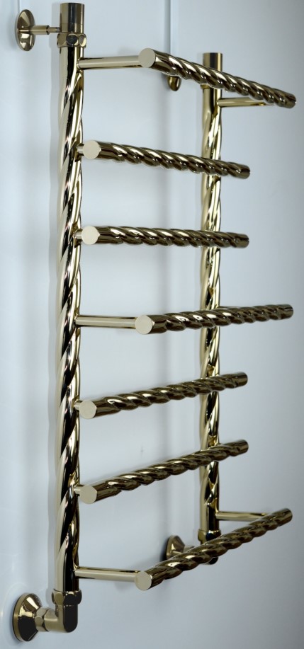 Полотенцесушитель Двин Q braid 100/60 1"-3/4"-1/2" Универсальный К3, Золотой хром (4627166559959) - фото 1
