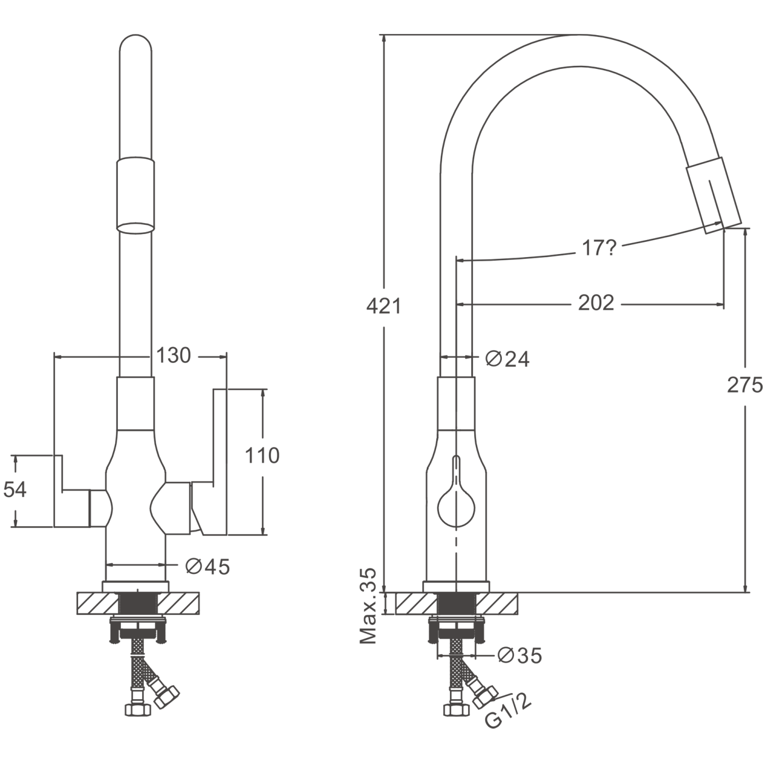 Смеситель для кухни BELZ черный (B76814-7) - фото 2