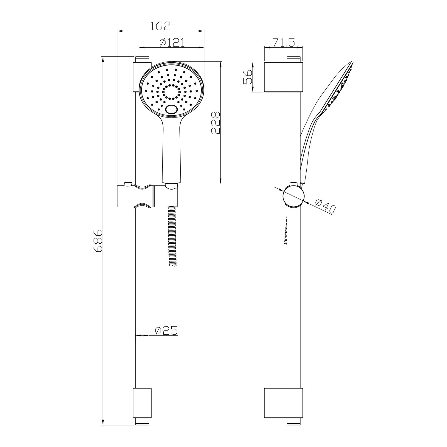 Комплект аксессуаров Rossinka AC-26 для душа - фото 2
