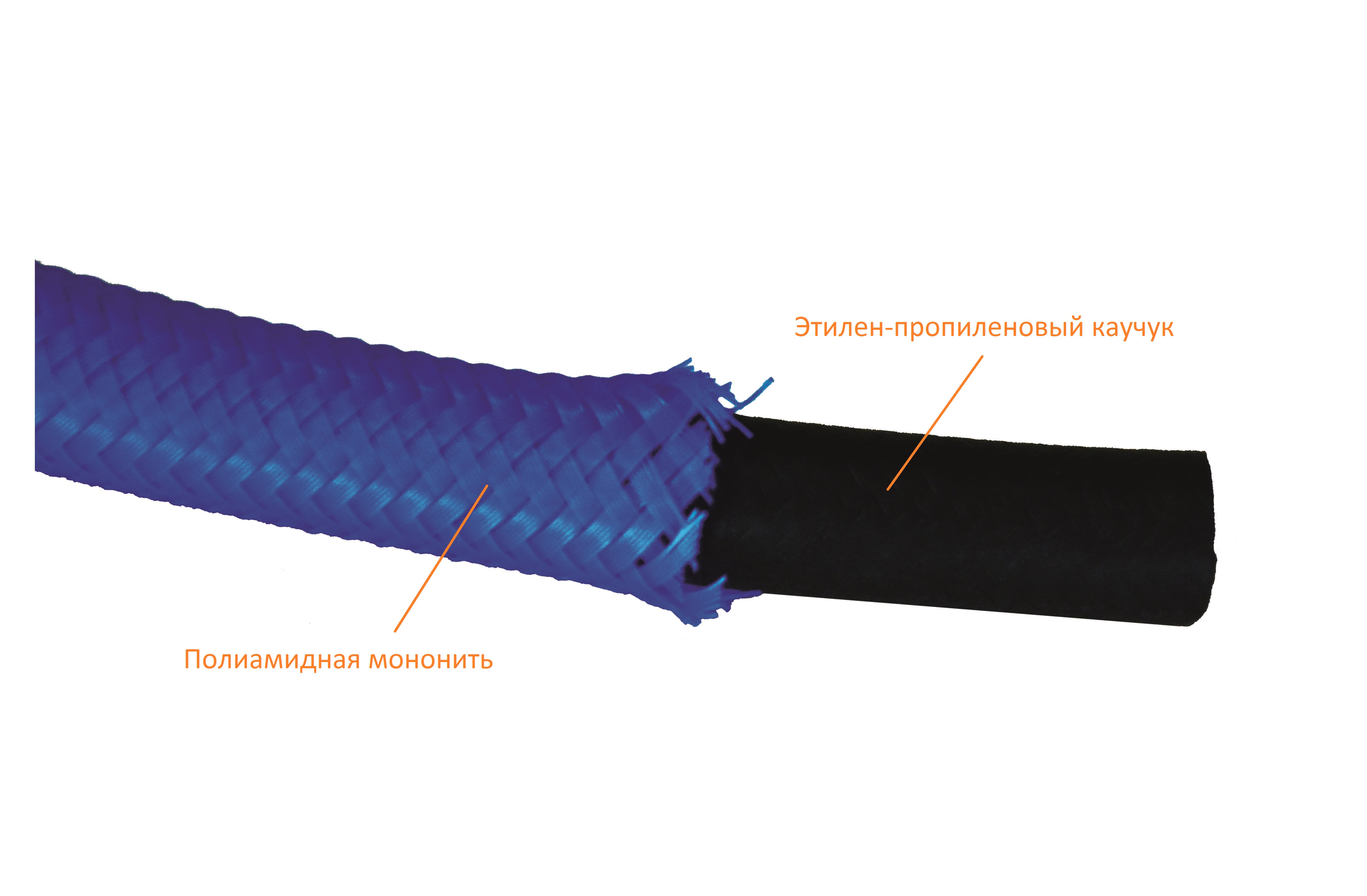 Гибкая подводка Славен для смесителя, нейлон, гайка-гайка 1/2 ʺ, синяя, 1000 мм (СЛ-ЗП-086) - фото 2