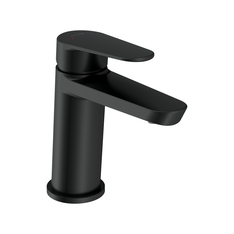Смеситель для раковины CERSANIT LARA средний однорычажный черный (68152) - фото 1