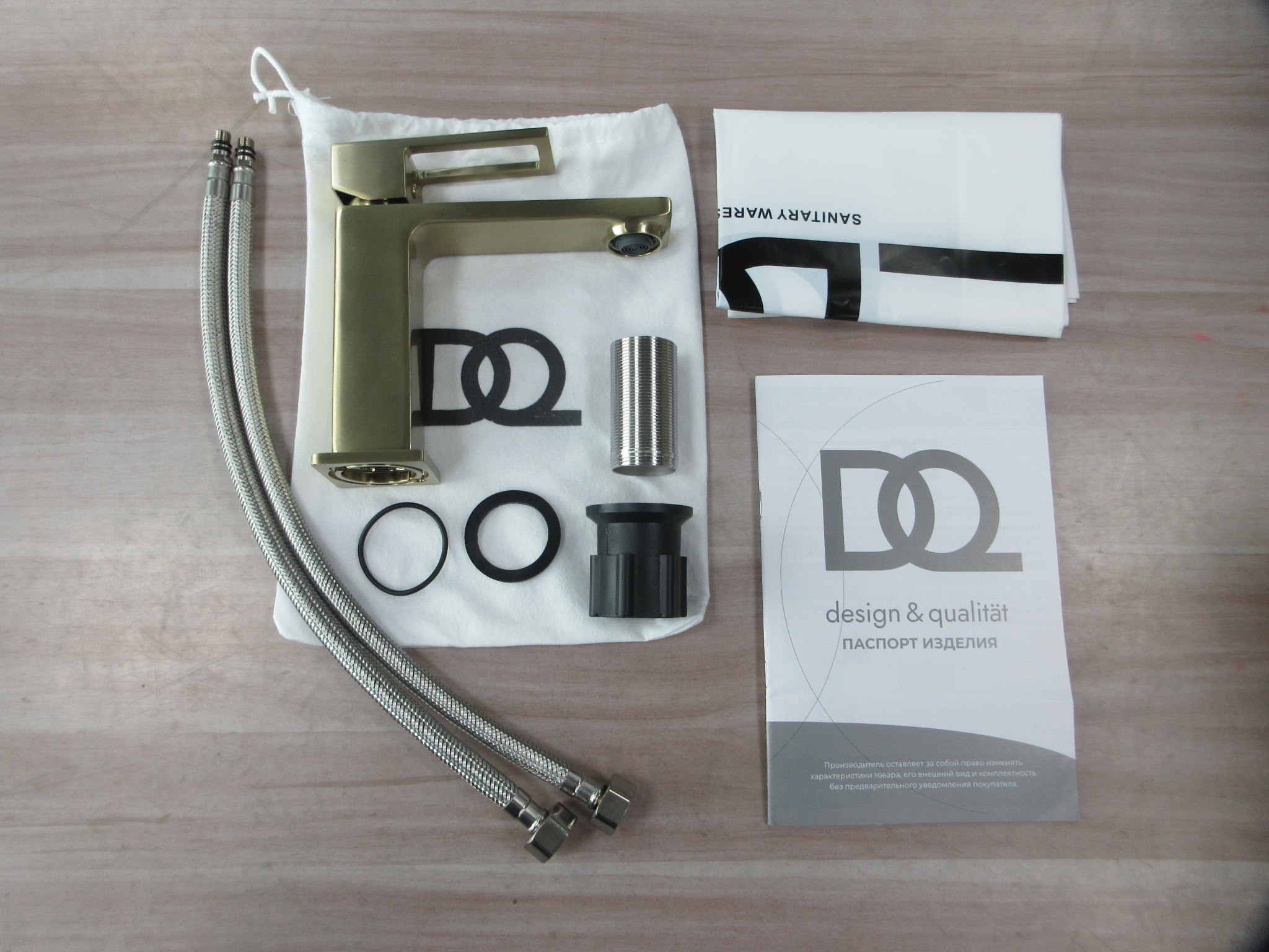 Смеситель для раковины DQ Dortmund мат.золото (DA1712107) - фото 6