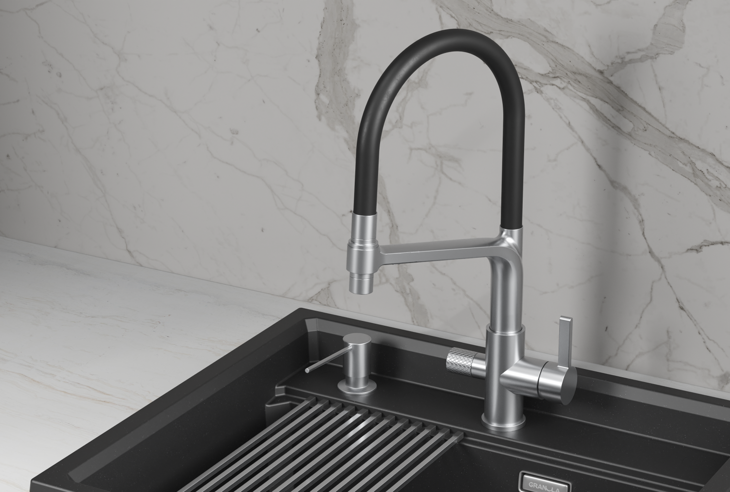 Смеситель для кухни GRANULA (5083, НЕРЖ) - фото 2