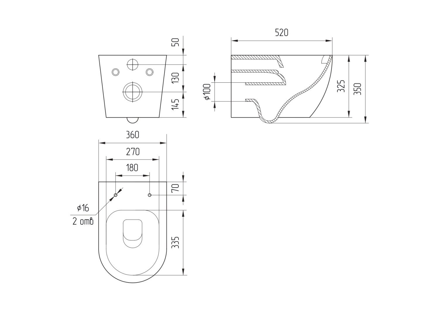 Подвесной унитаз Cersanit BRASKO Vortex DPL EO slim (68915) - фото 3