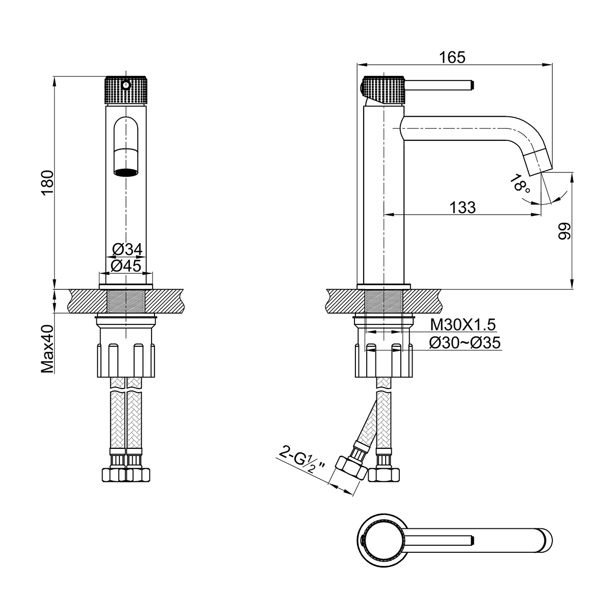 Смеситель Lemark Beluga для раковины (LMF-8012B-C) - фото 2