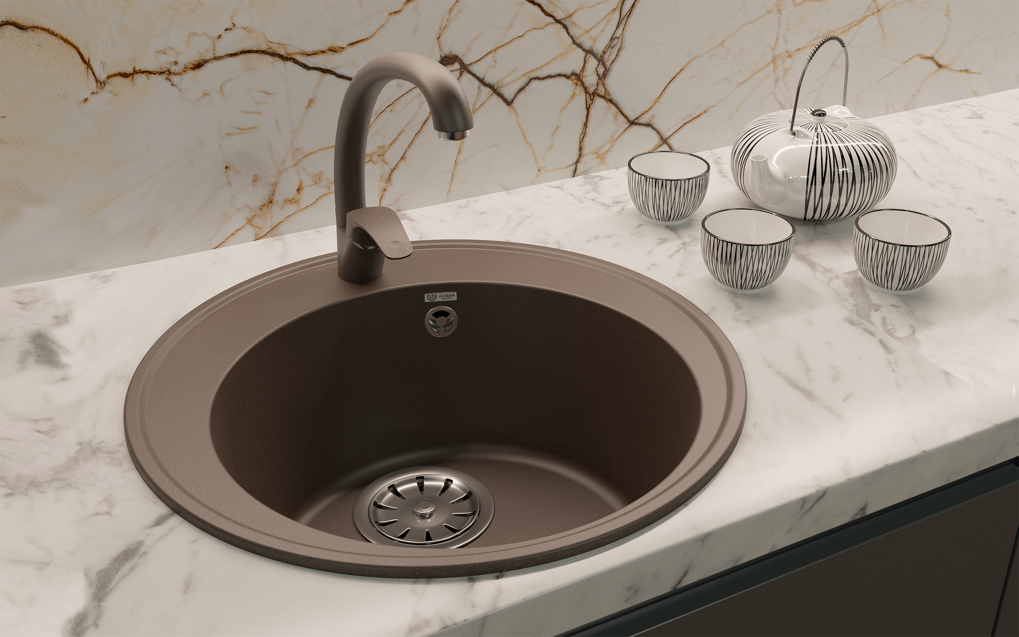 Мойка ULGRAN Quartz космос (Nora 485-08) Мойка ULGRAN Quartz космос (Nora 485-08) - фото 2