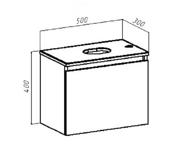 Тумба Runo Бари 50 белая под накладной умывальник (00-00001472) - фото 3