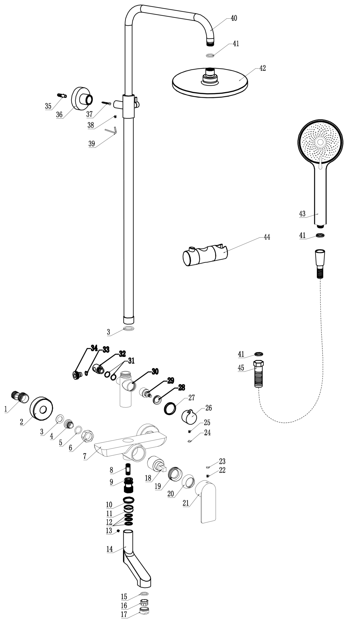 Душевая стойка Fmark (FS8845H) - фото 2