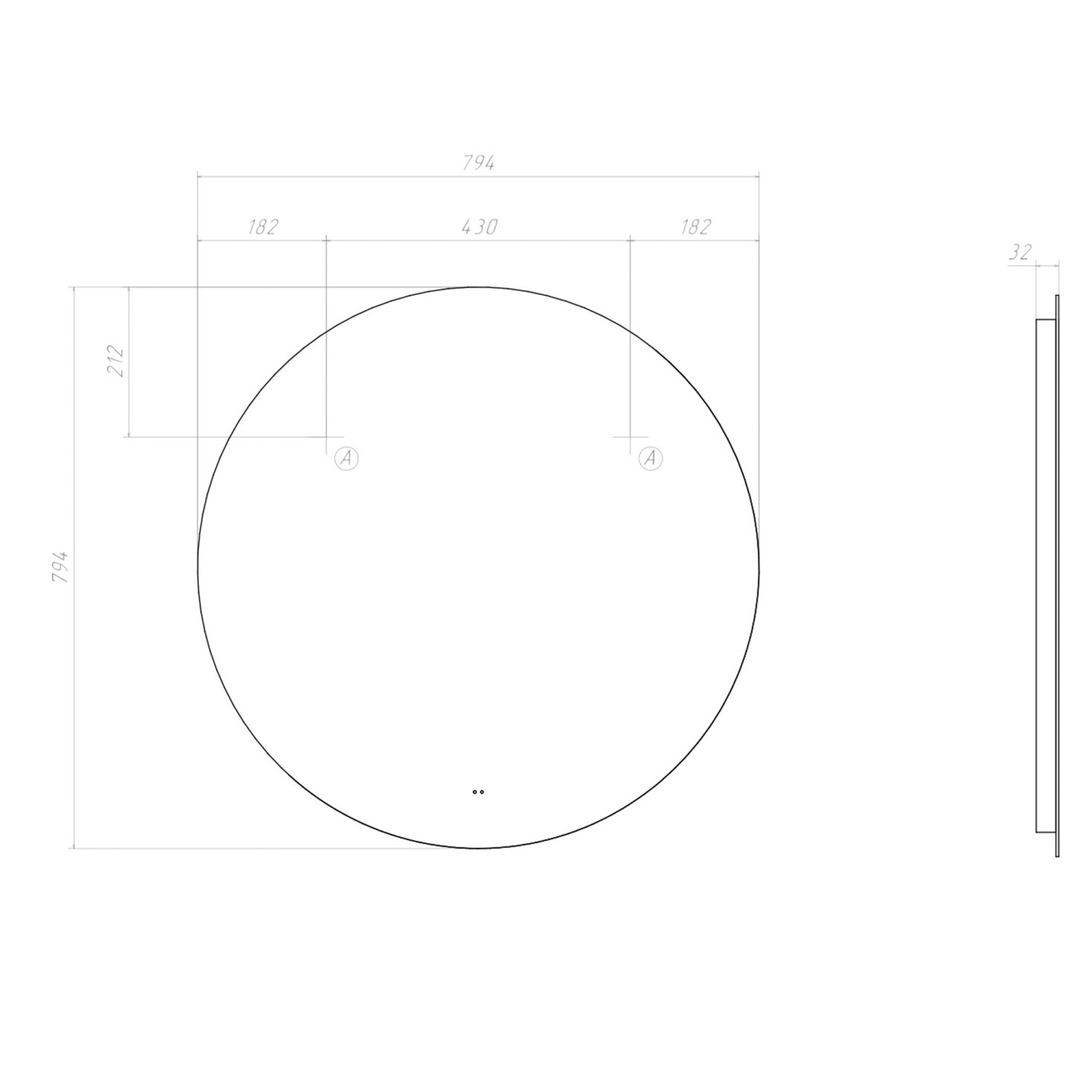 Зеркало VIGO Otti Comfort 800 (185) - фото 3