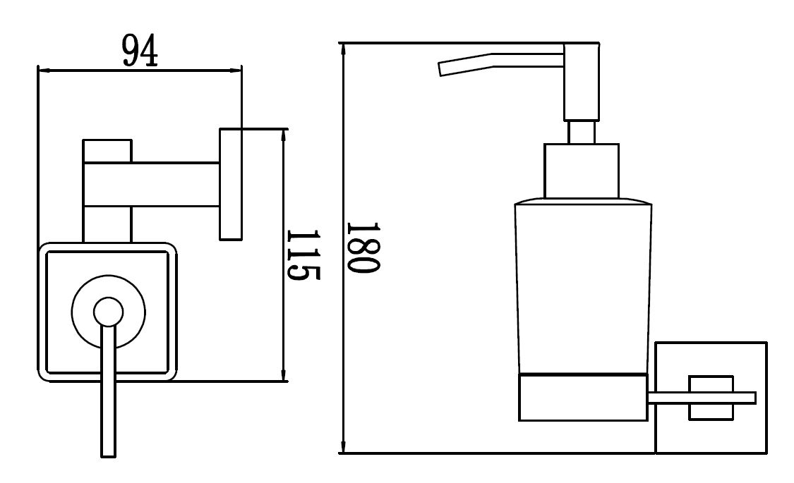 Дозатор для жидкого мыла с настенным держателем Savol 65с (S-06531C) - фото 3