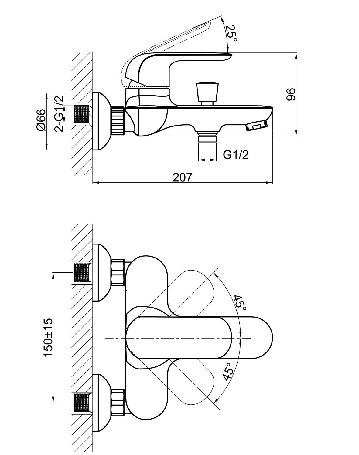 Смеситель для ванны DK Venice Gondola (DA1023218) - фото 2