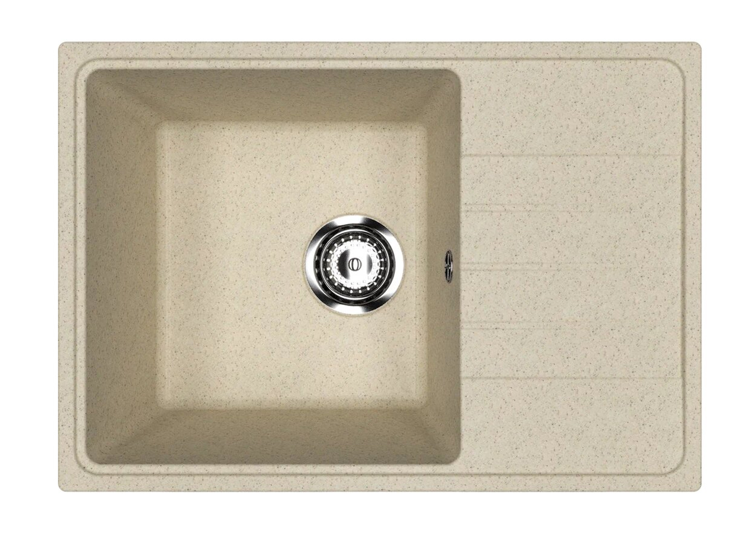 Мойкa MIXLINE МЛ-ГМУ06 (ML-GMU06) УЛЬТРА с крылом, бежевый камень, 600*420 мм (глуб. чаши 170) (556731)