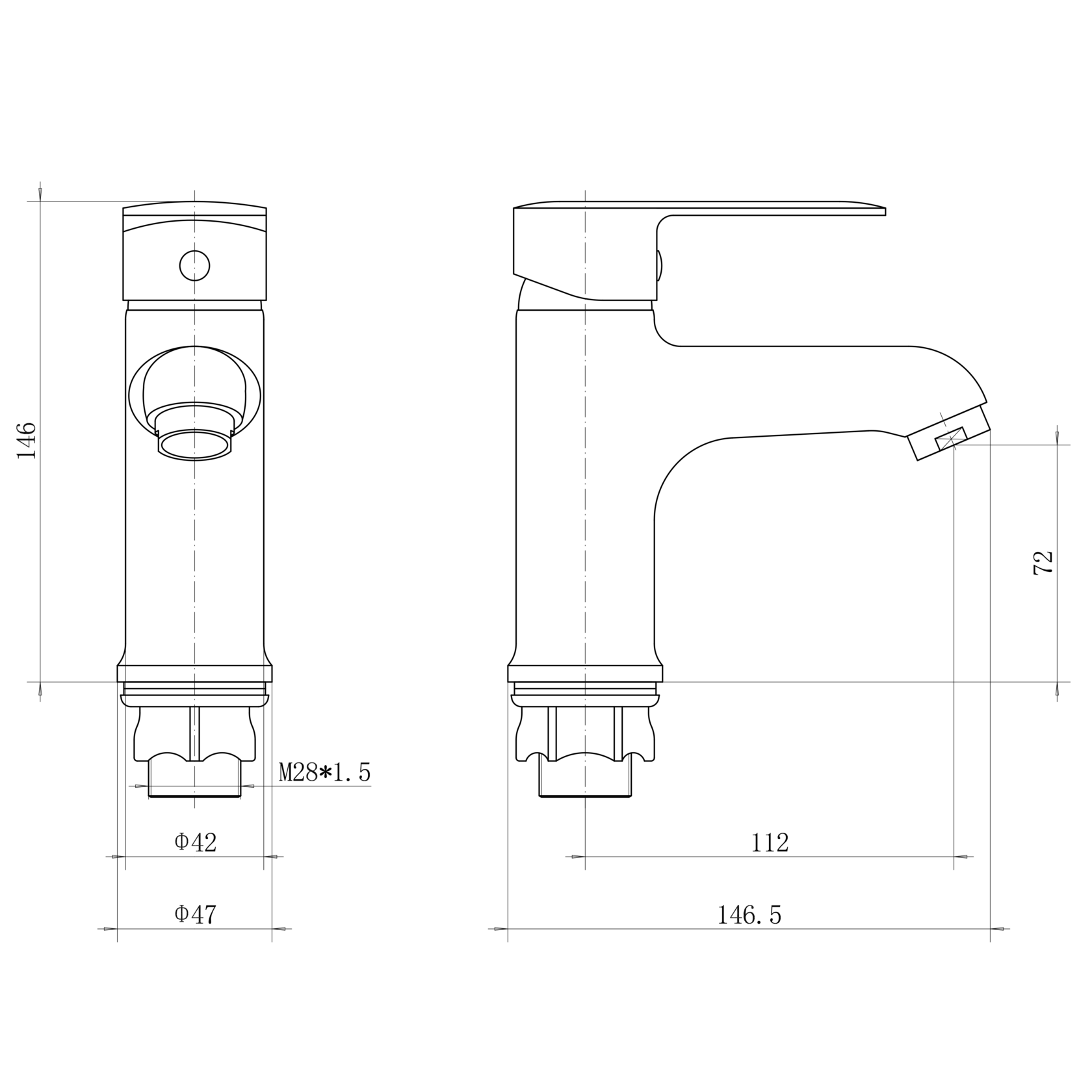 Смеситель для умывальника PLstart черный (PD10054-7) - фото 3