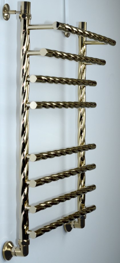 Полотенцесушитель Двин F braid 80/60 1"-3/4"-1/2" Универсальный К3, Золотой хром (4627166551243) - фото 1
