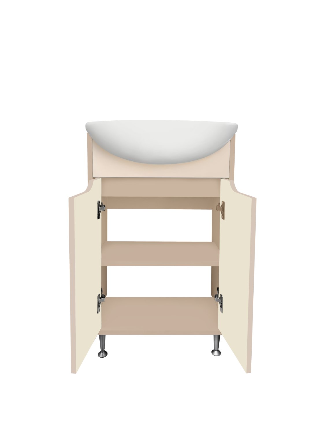 Тумба Runo Эконова 60 какао-бежевая под умывальник 00000000154 (Уют 60) (00-00004655) - фото 2