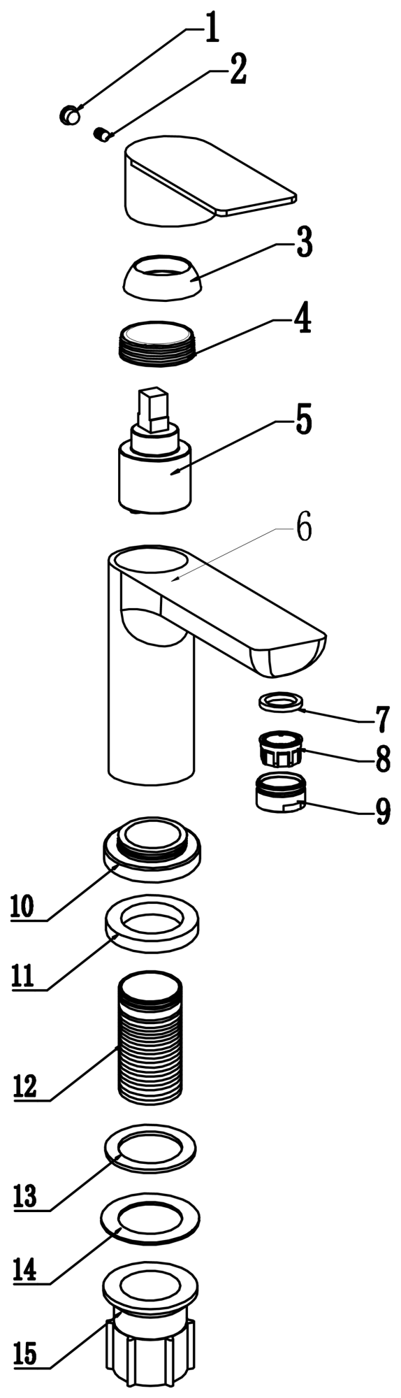 Смеситель для умывальника Fmark (FS8801H) - фото 2