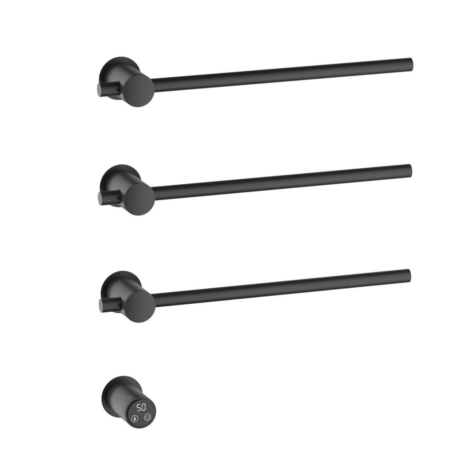 Полотенцесушитель электрический, встроенный Timo Saona черный (030/03SM) - фото 1