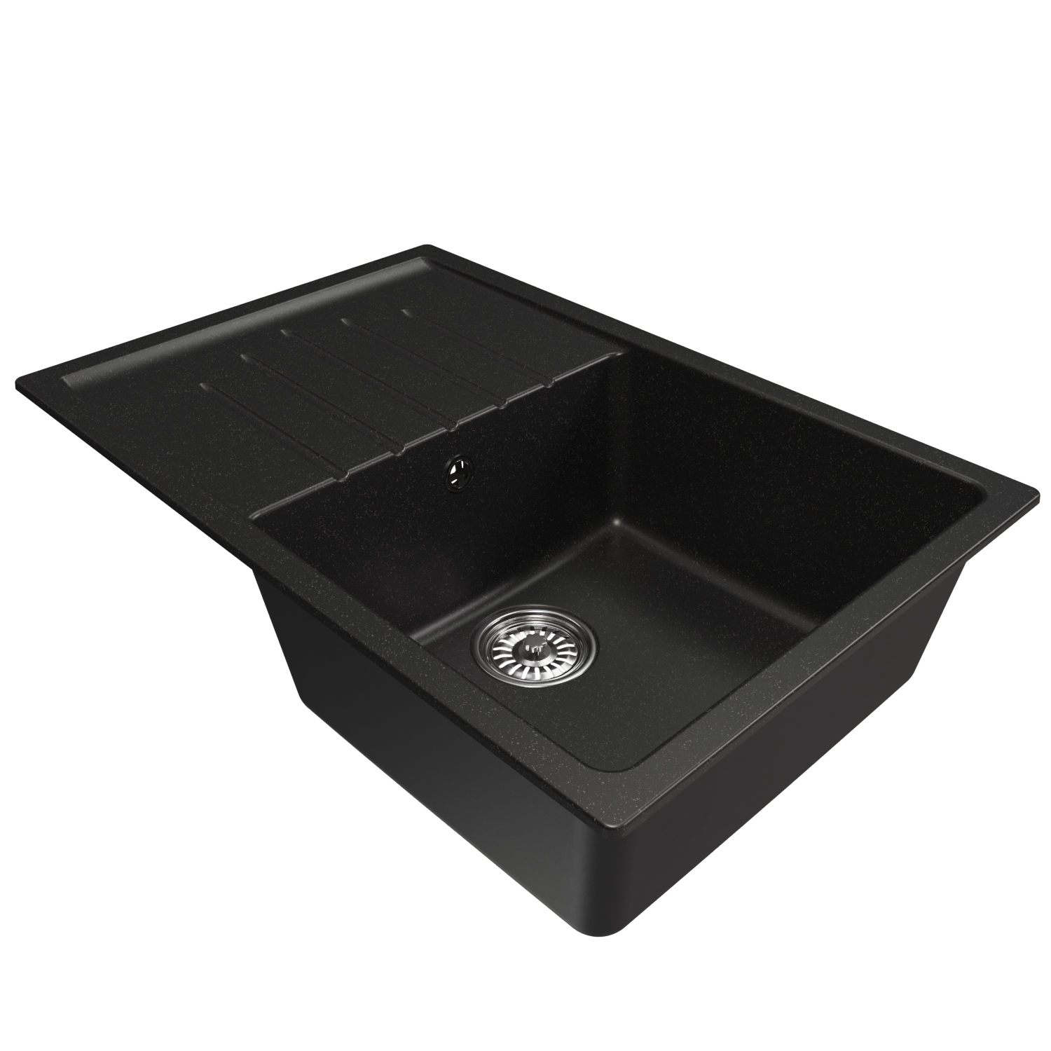 Мойка MIXLINE ML-GM19 с крылом  ультра-черная (344) 750*500*200мм NEW (551990)