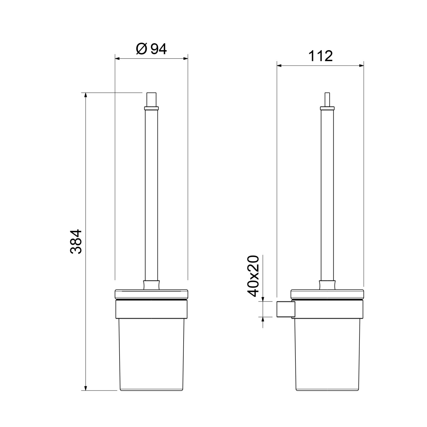 Щетка для туалета Timo Luiro хром (18561/00) - фото 2