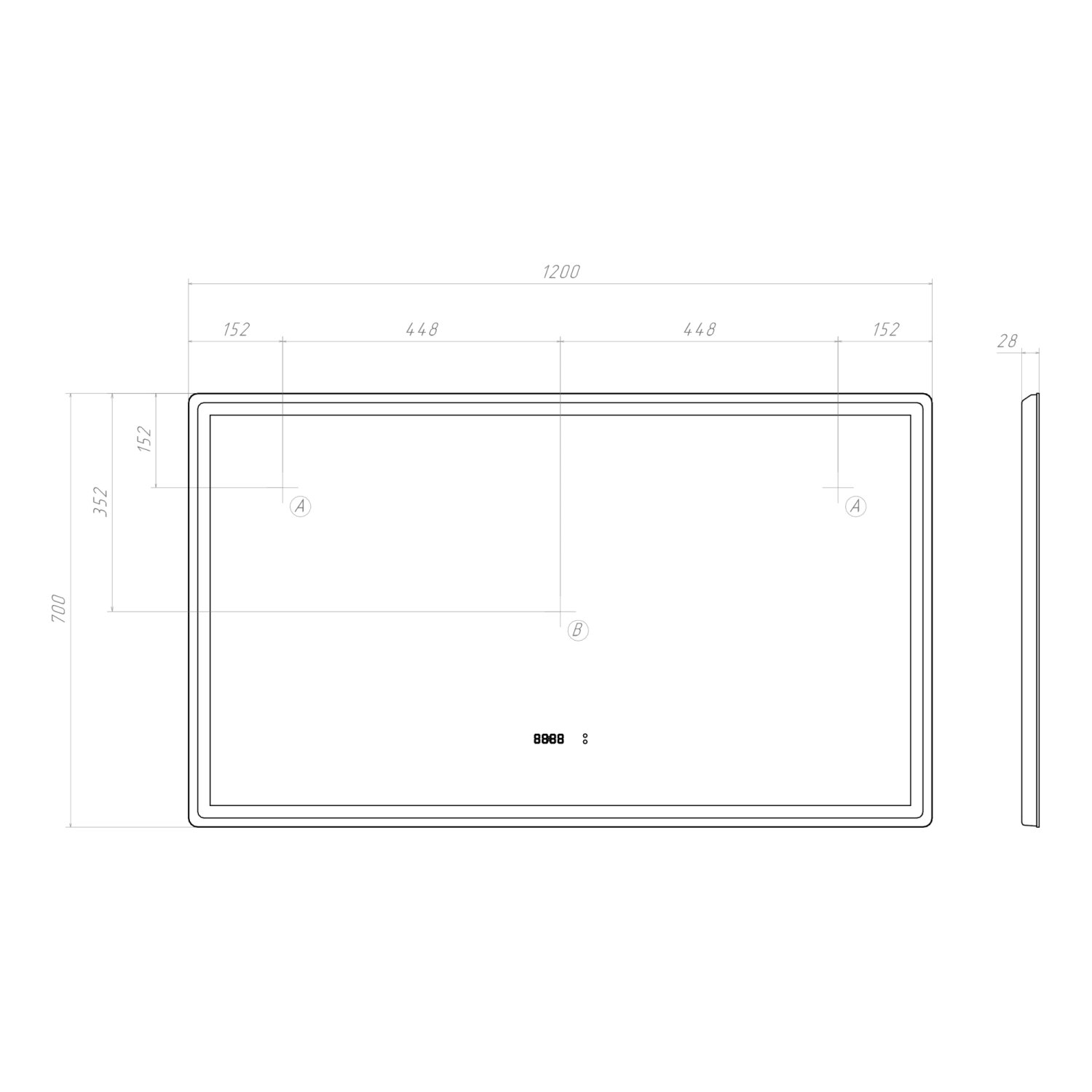 Зеркало VIGO Geometry Luxe 1200 (212) - фото 3