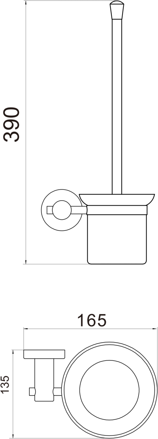 Туалетный ёршик с настенным держателем Savol (S-005694C) - фото 2