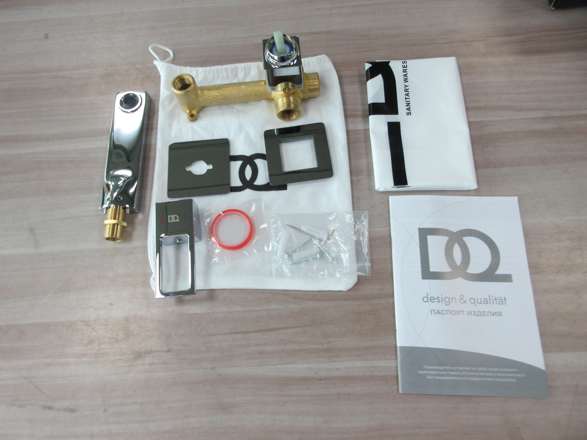 Смеситель для раковины DQ Dortmund встраиваемый настенный хром (DA1714401) - фото 6