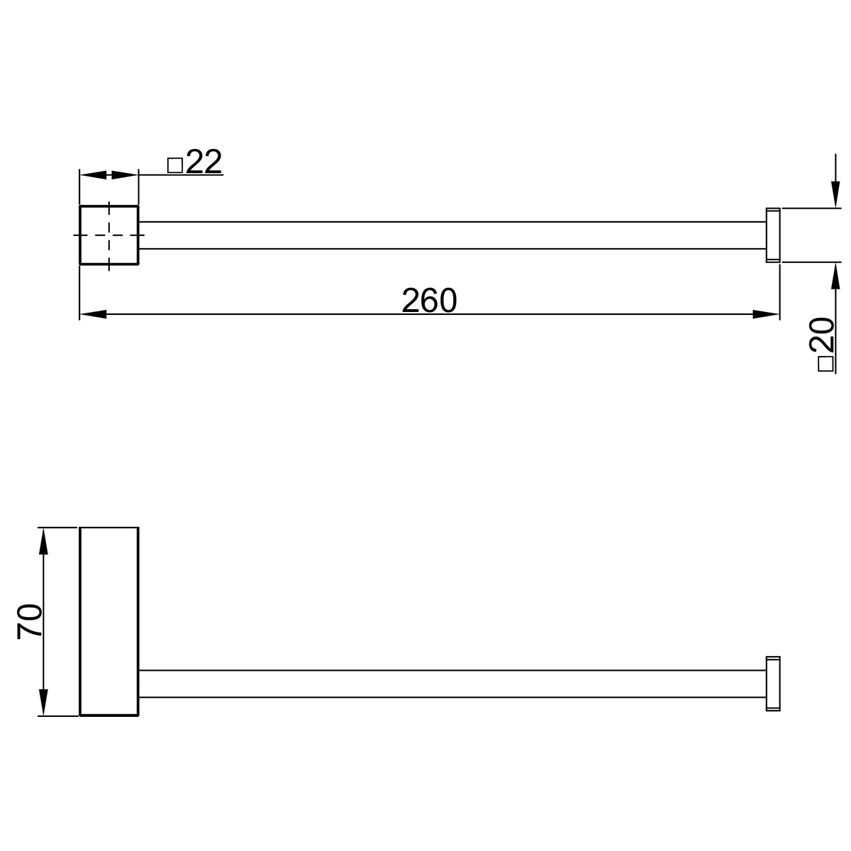 Полотенцедержатель Lemark VALDAY настенный, сталь, матовый черный (LMA-8113S3-BL) - фото 2