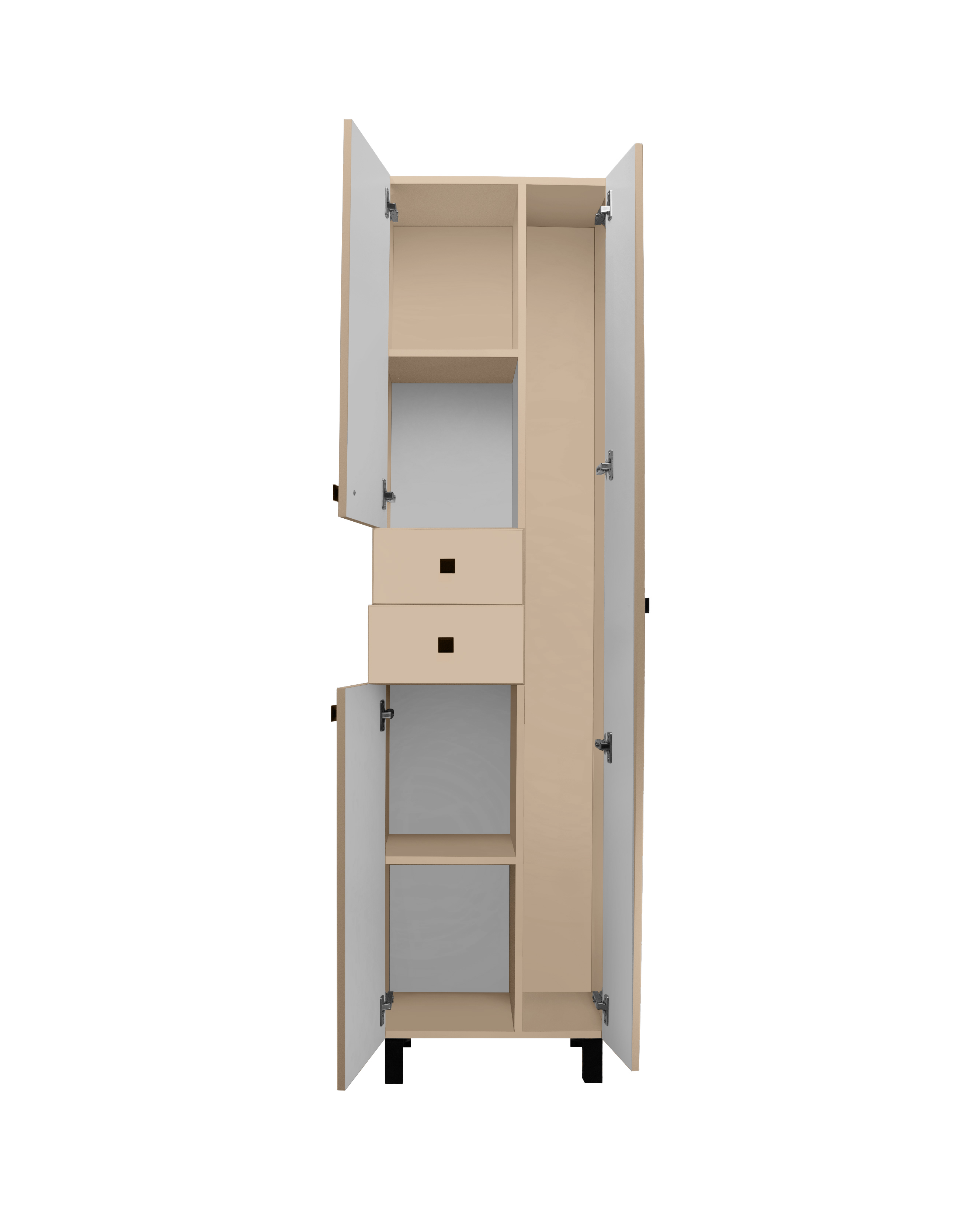 Шкаф-колонна Runo 50 правый какао/бежевый (00-00004888) - фото 2