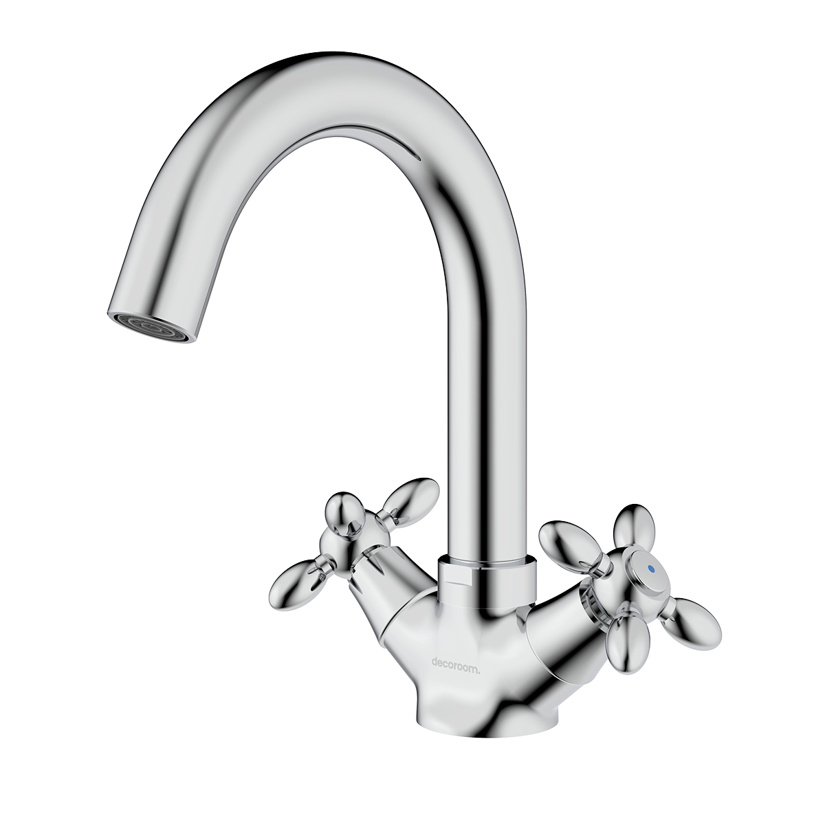 Смеситель DECOROOM DR53 для умывальника с поворотным изливом (DR53011) - фото 1
