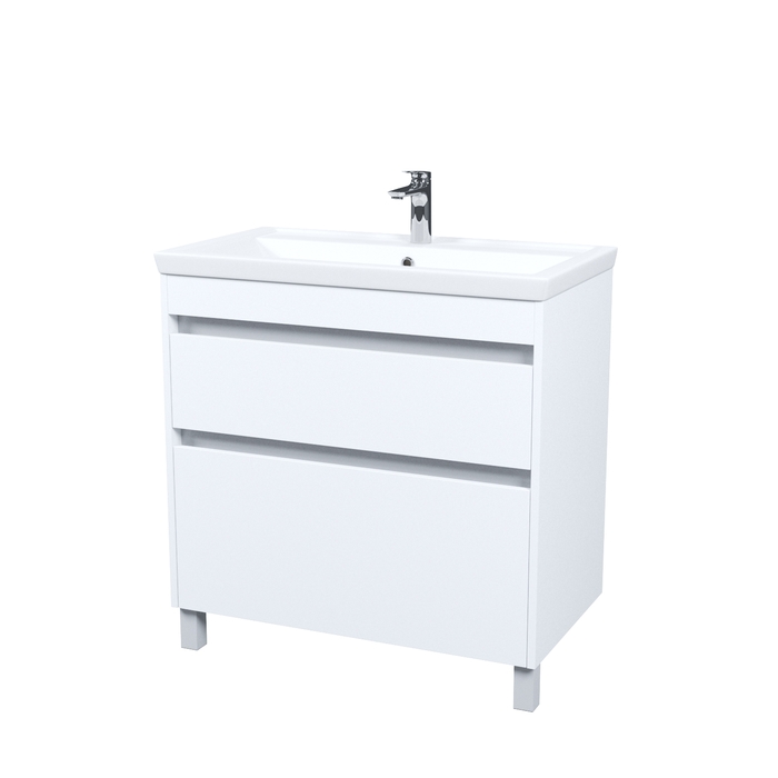 Тумба с умывальником, напольная, 80 см, белый, Zodiac X, IDDIS, (ZDX80WFi95K)