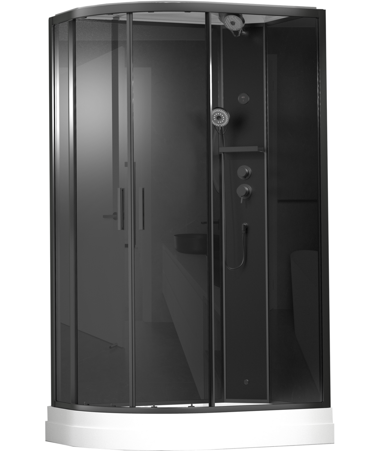 Душевая кабина Timo Premium ILMA Black 120*80*222 (ILMA902RB) - фото 1