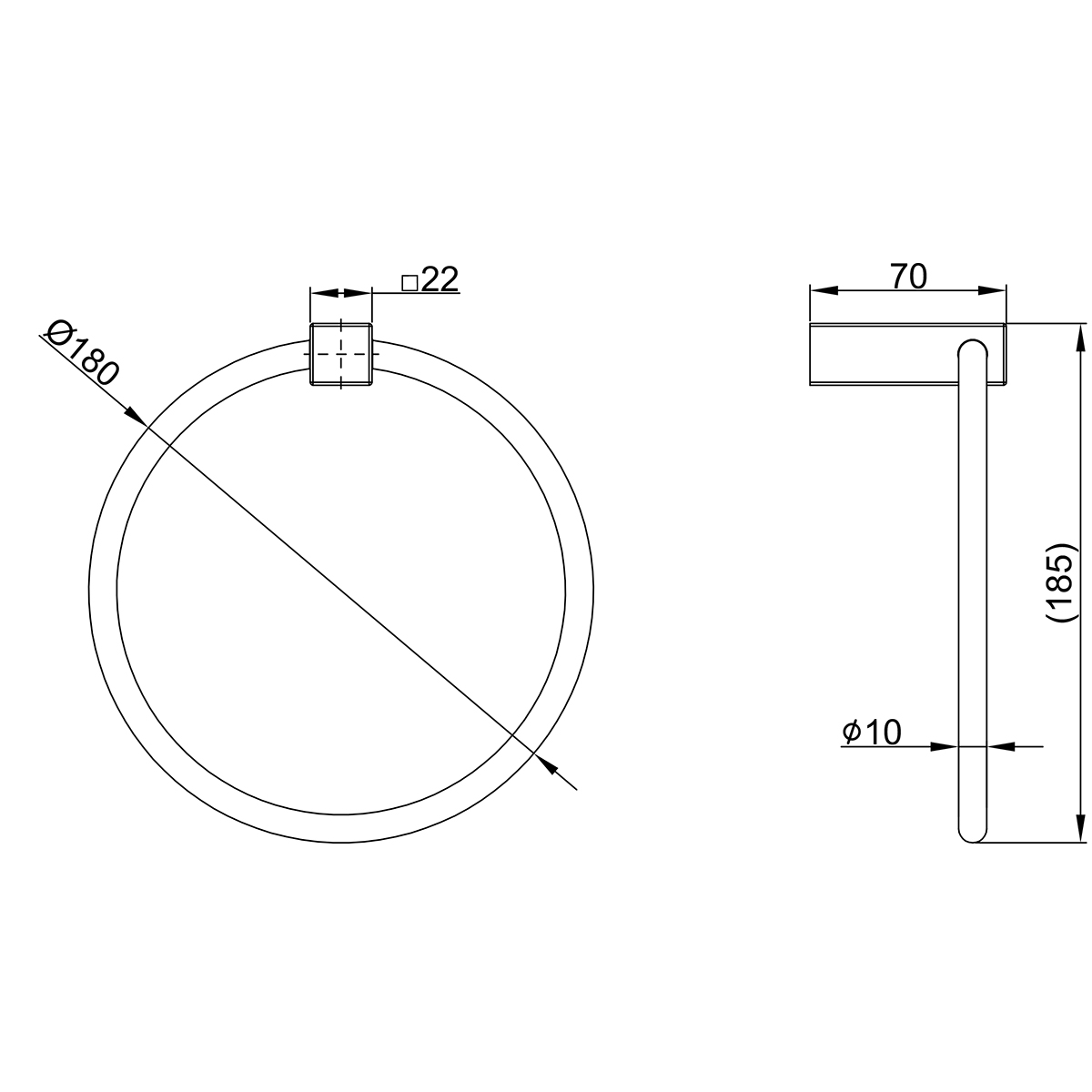 Полотенцедержатель Lemark VALDAY настенный, сталь, матовый черный (LMA-8113S2-BL) - фото 2