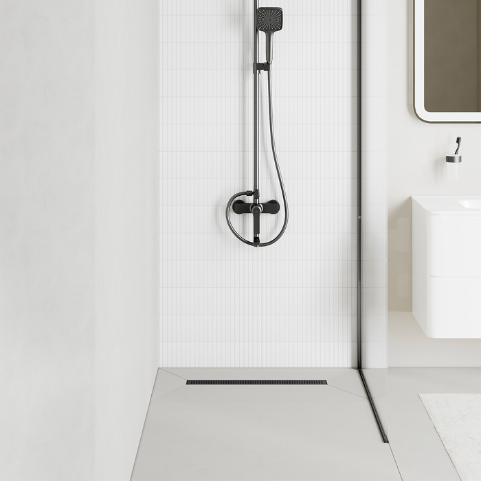 Лоток душевой IDDIS Perfex сифон 360, комбинированный затвор, перфор. решетка, 600мм, графит (975B6GM20DZ) - фото 3