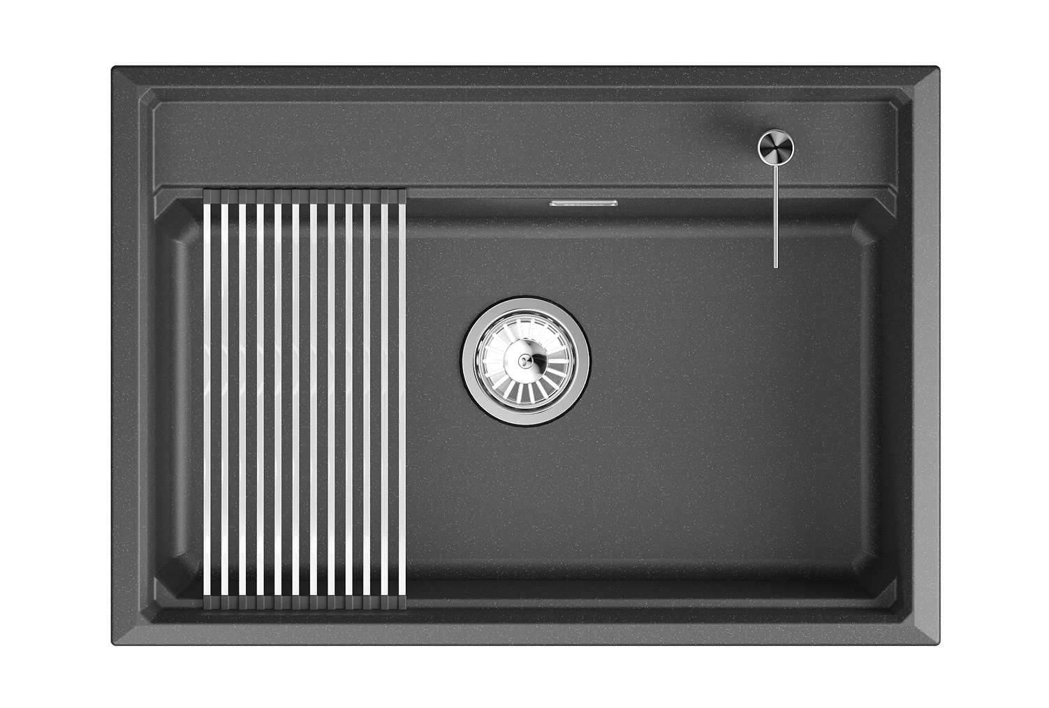 Кухонная мойка GRANULA кварц (7301i, ШВАРЦ) - фото 1