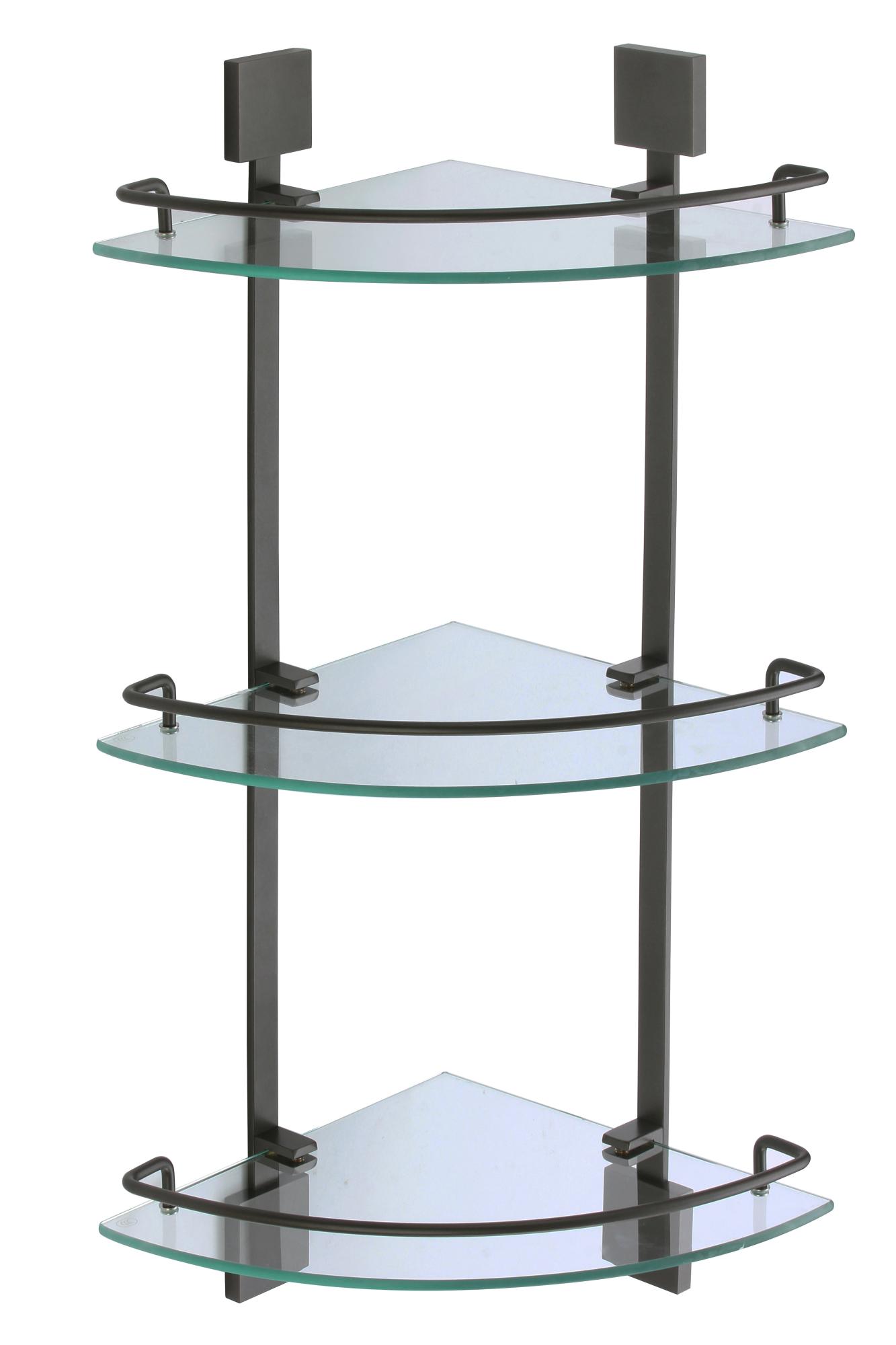 Полка угловая тройная (стеклянная) Savol S-065322H-3