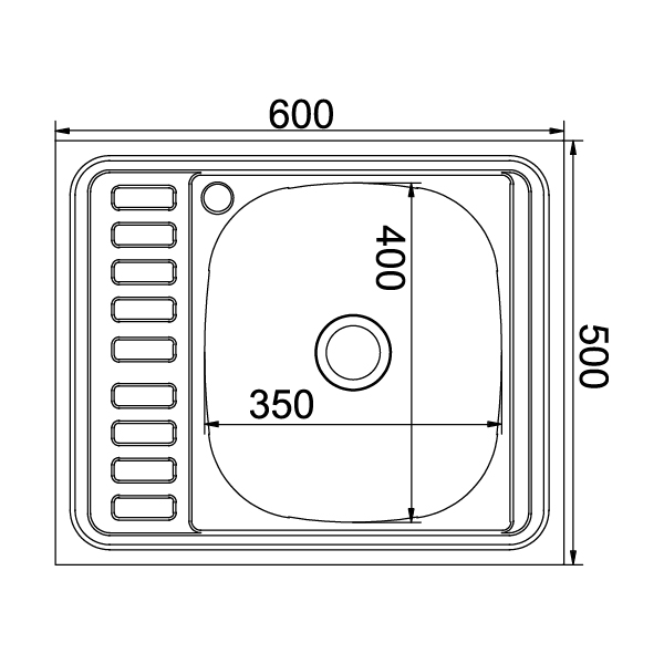 Мойка из нержавеющей стали MIXLINE ML 50x60 (538195) Мойка из нержавеющей стали MIXLINE ML 50x60 (538195) - фото 2