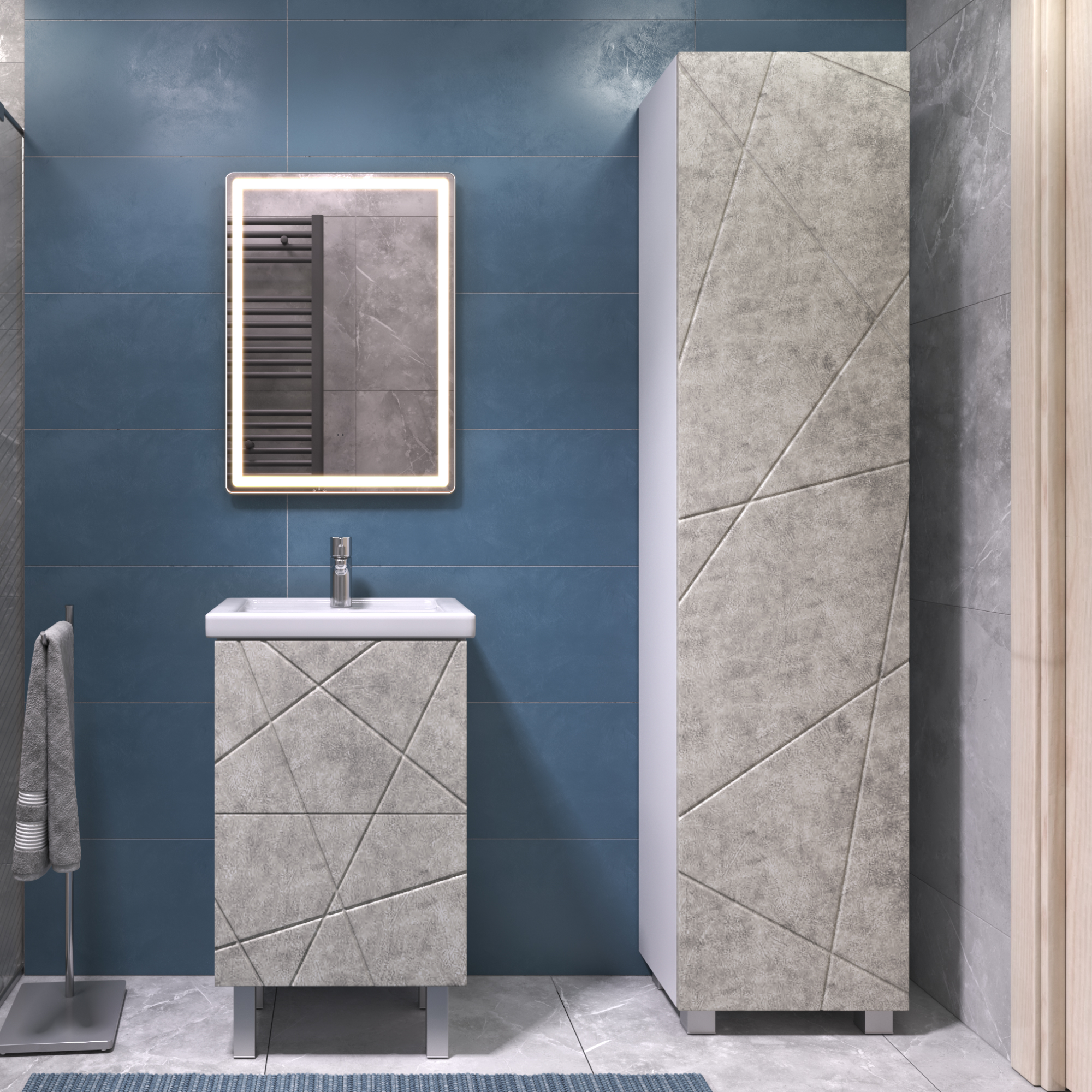 Шкаф VIGO Geometry 450 бетон (243 бетон) Шкаф VIGO Geometry 450 бетон (243 бетон) - фото 2